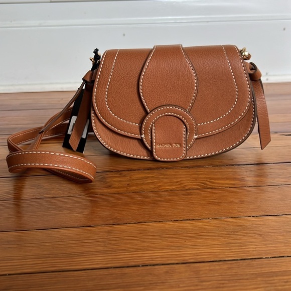 Rachel Zoe Edessi Brown Saddle Crossbody Bag with Equestrian Design - Picture 3 of 13